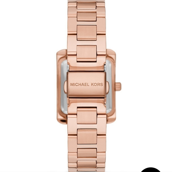 Michael Kors Emery Three-Hand Rose Goldtone Stainless Steel Watch - Picture 4 of 8